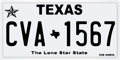 TX license plate CVA1567