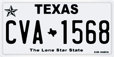 TX license plate CVA1568
