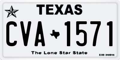 TX license plate CVA1571