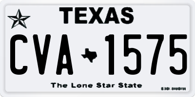 TX license plate CVA1575