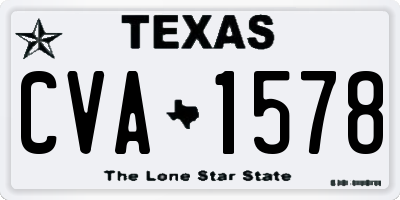 TX license plate CVA1578