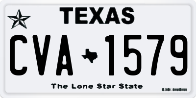 TX license plate CVA1579