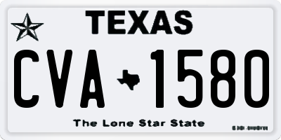TX license plate CVA1580