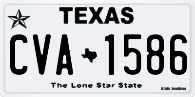 TX license plate CVA1586