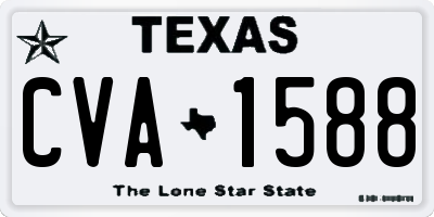 TX license plate CVA1588