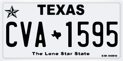 TX license plate CVA1595