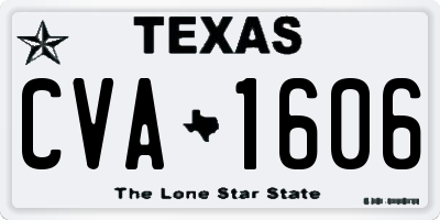 TX license plate CVA1606