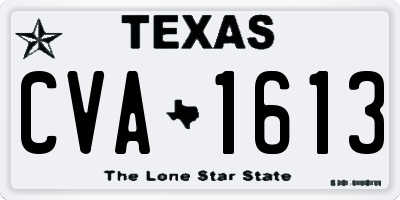 TX license plate CVA1613