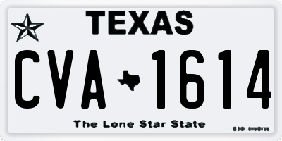 TX license plate CVA1614