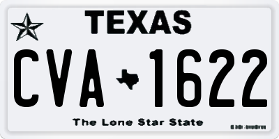 TX license plate CVA1622