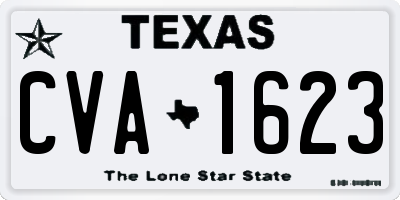 TX license plate CVA1623