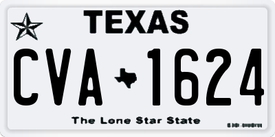 TX license plate CVA1624