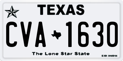 TX license plate CVA1630