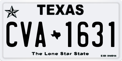 TX license plate CVA1631