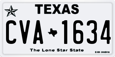 TX license plate CVA1634