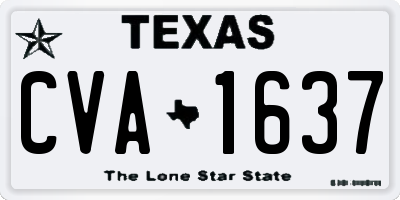TX license plate CVA1637
