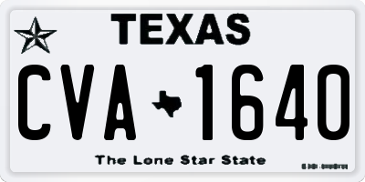 TX license plate CVA1640