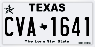 TX license plate CVA1641