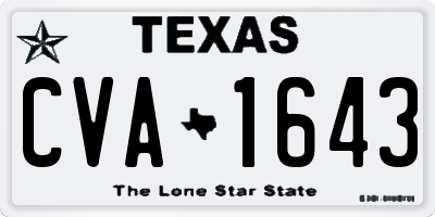 TX license plate CVA1643
