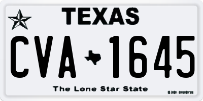 TX license plate CVA1645