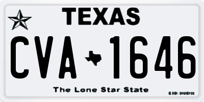TX license plate CVA1646