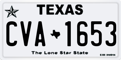 TX license plate CVA1653