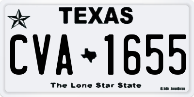 TX license plate CVA1655