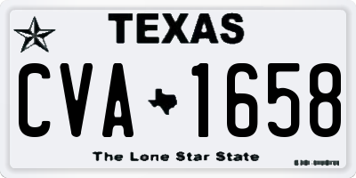 TX license plate CVA1658