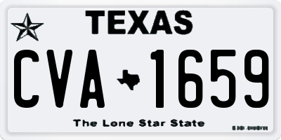 TX license plate CVA1659
