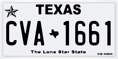 TX license plate CVA1661
