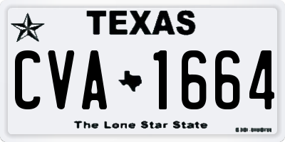 TX license plate CVA1664