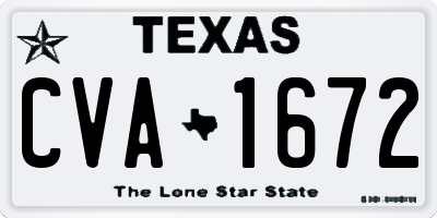 TX license plate CVA1672