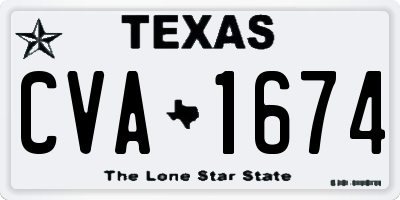 TX license plate CVA1674