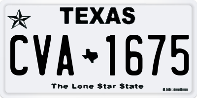 TX license plate CVA1675
