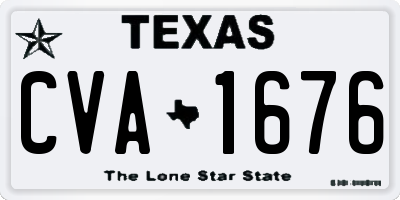 TX license plate CVA1676