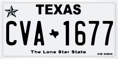 TX license plate CVA1677