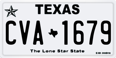TX license plate CVA1679