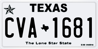 TX license plate CVA1681