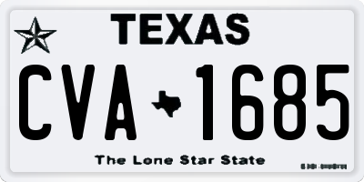 TX license plate CVA1685