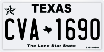 TX license plate CVA1690