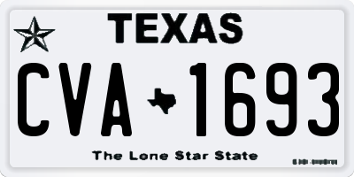TX license plate CVA1693