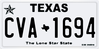 TX license plate CVA1694
