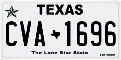 TX license plate CVA1696