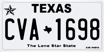 TX license plate CVA1698