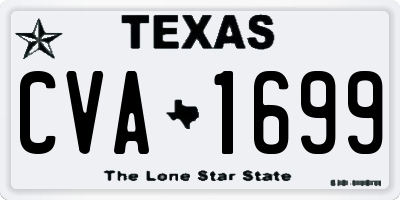 TX license plate CVA1699
