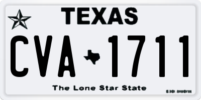 TX license plate CVA1711