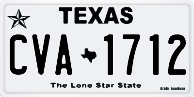 TX license plate CVA1712