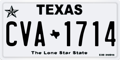 TX license plate CVA1714