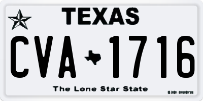 TX license plate CVA1716