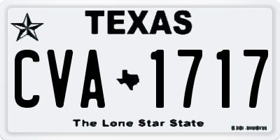 TX license plate CVA1717